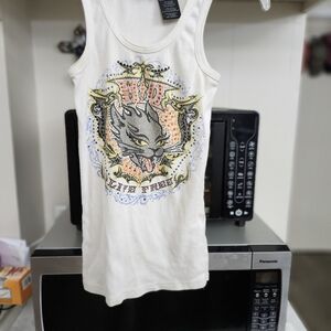Harley-Davidson White Muscle Tee with Graphic